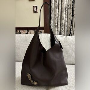 Coach Brooklyn 39 Natural Grain Leather Hobo Bag – Tea Rose Embellished